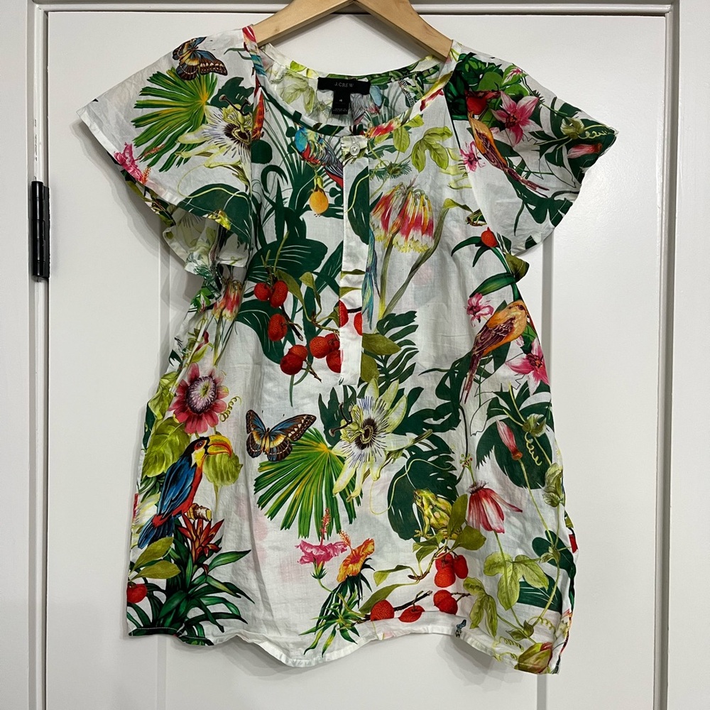 J Crew Printed Blouse